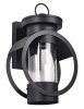 Round Black Die Cast Aluminium Lantern with Speckled Glass Lantern Photo