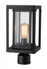 Rectangular Aluminium Pole Lantern with Clear Glass Photo