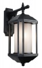 Black Down Facing Aluminium Lantern with Frosted Glass Photo