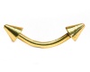 Androgyny Steel gold plated pointy eyebrow piercing SSVBJ6154 Photo