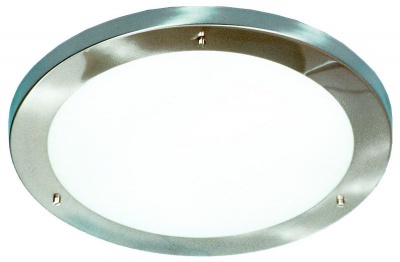 Photo of 410mm Satin Chrome Ceiling Fitting With Frosted Glass