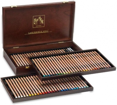 Photo of Caran dAche Caran d'Ache Luminance Coloured Pencil Set of 76 Wooden Case