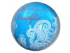 Domed Glass Paperweight Blue 7.7 x 7.7 x 4 Photo