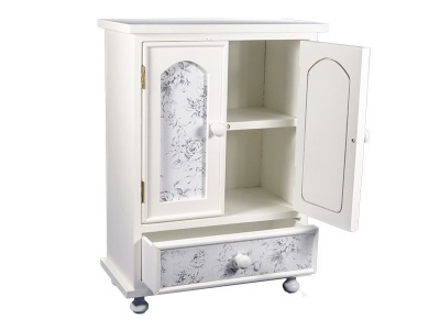 Photo of Grey & White Floral 2 Door/Drawer Unit