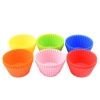 24 Piece Multicolor Silicone Cake Cup MuffinCup Round Shaped Baking Mold Photo