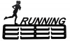 Medal Holder for Female Runners - Black Photo