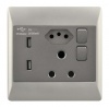 16 Amp Single Plug And New RSA Plug 2x USB Ports For 4 X 4 Electrical Box Photo