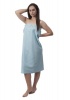 Microfibre Wrap Towel: Beach Spa Shower Sand Free Light Blue Photo