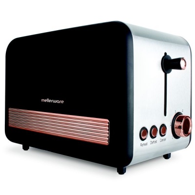 Photo of Mellerware Toaster 2 Slice Stainless Steel Black 6 Heat Settings850W "Rose Gold"
