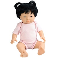 Les Dolls Anatomically Correct Asian Baby Girl Doll with Hair