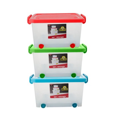 Photo of Bulk Pack x 3 Storage Box Frosted 32l Glider With wheels