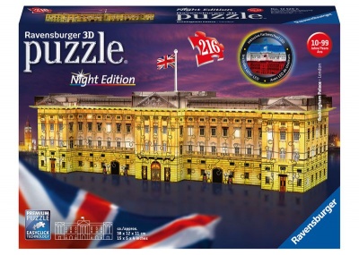 Ravensburger 216 Piece 3D Puzzle Buckingham Palace Night Edition