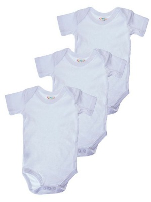 Photo of Infants White Short Sleeve Bodyvest 3 Pack