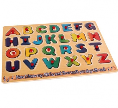Photo of Alphabet Board A - Z - Wooden Push-in Board