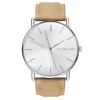 Colton James Classic Silver Sapphire Watch - Sandstone Leather Photo