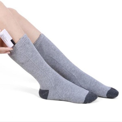 Photo of Rechargeable Battery Heated Socks Thick Knitting 3.7V Electric Heated Socks