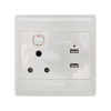 Single Switched Socket Outlet with 2 USB Charger 2 Pack Photo
