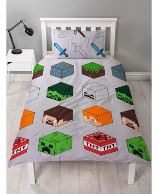 Photo of Minecraft Pixels Duvet Cover And Pillowcase Set