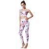 Ladies White Floral Yoga Set Activewear | 211 Photo