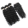Blkt Water Wave 14 Inches 3 x Brazilian Weaves and Free Closure Photo