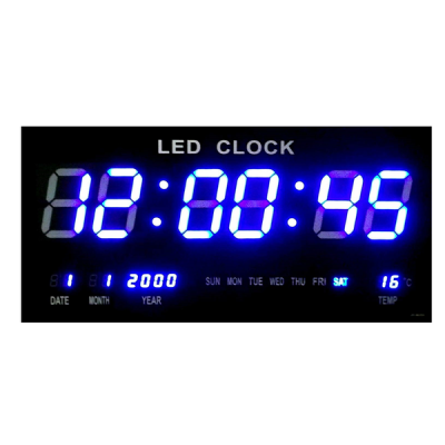 Photo of LED Display Number Clock - White