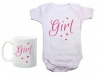 Gender Reveal Girl Babygrow and Mug Combo Photo