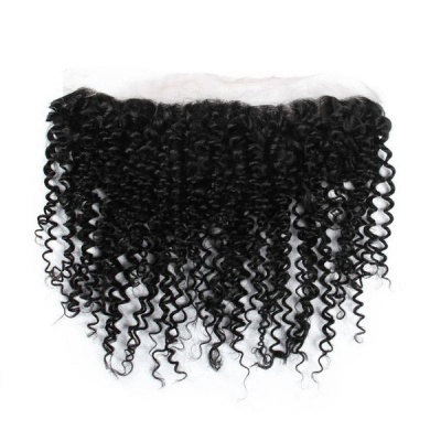 Photo of Beau Diva 10 inches Ear to Ear Peruvian Kinky Curl 13X4 Free Parts Closure