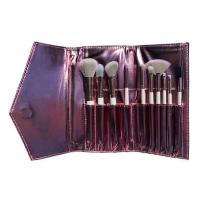 Photo of 10 Piece Glitter Make-up brush set - Pink