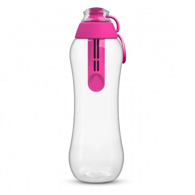 PearlCo Water Filter bottle including 1 filter cartridge 0 7L â€“ Pink