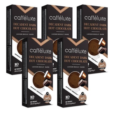 Photo of Caffeluxe Nespresso Compatible Dark Hot Chocolate Capsules | 50 Cpack