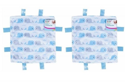 Photo of 2 Baby Comforters Blue & Grey