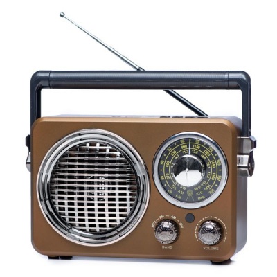 Photo of Retro FM Radio MD-1173BT Wireless Speaker Brown