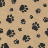 Gift Wrapping Paper 5m Roll - Puppy Paw Prints Photo