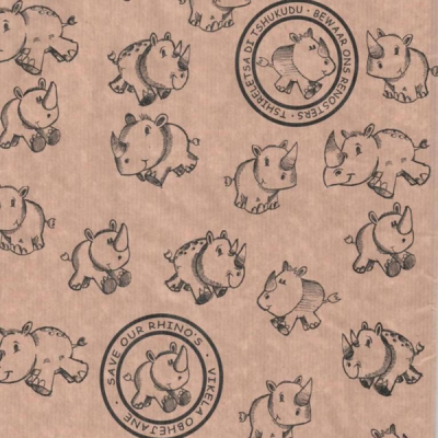 Photo of Gift Wrapping Paper 5m Roll - Save Our Rhinos