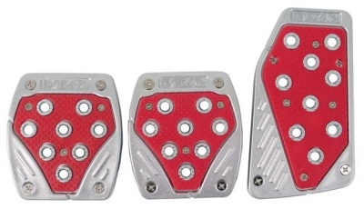 Photo of Pedal Pads Silver Red