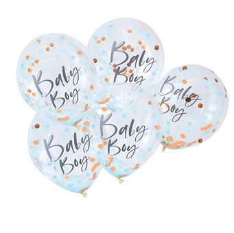 Photo of Ginger Ray Twikle Twinkle -Confetti Balloons - Baby Girl - Blue