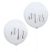 Rustic Country Balloons 36 Mr and Mrs