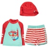 Crafted Baby Boys 3 Piece Sun Safe Suit - Multi [Parallel Import] Photo