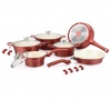 Royalty Line 16 Piece Ceramic Coating Cookware Set - Burgundy Photo