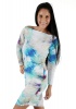 Shakti Shanti - Long Sleeve Dress Top with Rouching Blue Photo