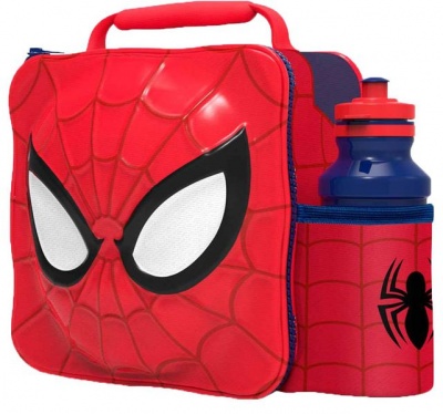 Ryder Hub 3D Spiderman Lunch Bag and Bottles for Kids