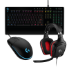 Logitech G Gear Gaming Bundle - Gaming Mouse Gaming Keyboard Gaming Headset - Black Console Photo