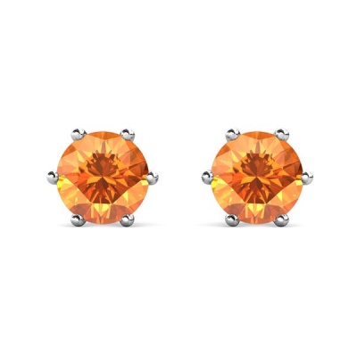 Photo of Destiny Tangerine Earring With Crystals From Swarovski in a Macaroon Case