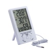Digital LCD Indoor Outdoor Thermometer with Hygrometer Clock Photo