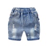 Denim Shorts with Shark Mouth at Back Photo