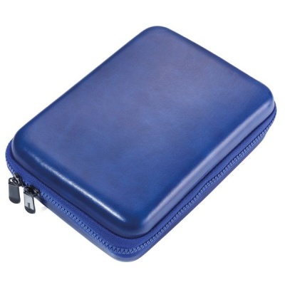 TROIKA Organiser Travel Case with Zipper Blue Travel Case