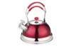 Stainless Steel Red Whistling Kettle - 2.5L Photo
