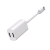 2" 1 Headphone Jack Aux Audio & Charger Adapter Cable Connector Photo
