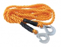 Heavy Duty Tow Rope with Towing Hooks 14mm Diameter x 4 Meters Long 2 Set