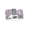 DHAO-Women‘s Fashion Platinum Plated Zircon Cross Wedding Ring Photo